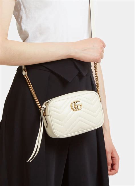 white gg marmoent gucci bag|gucci marmont small used.